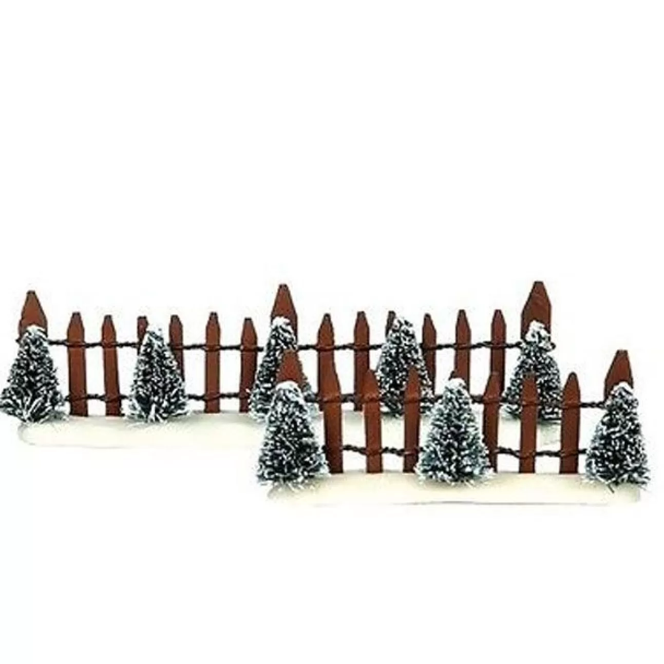 LUVILLE Luville Collezionabili | 2 Staccionate Con Abeti - Wooden Fence Green Tree