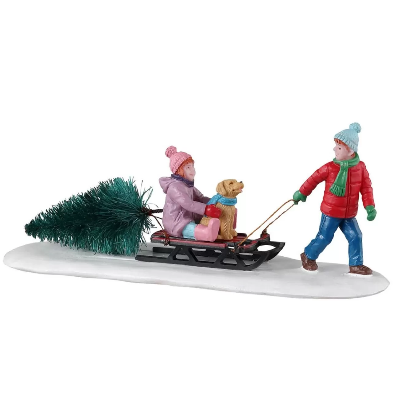 LEMAX Lemax | Bambina Con Albero - Bringing Home Our Tree