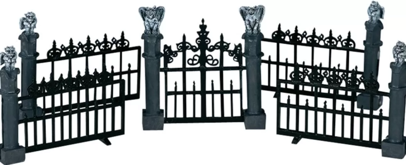 LEMAX Lemax | Cancelli Con Gargoyle - Gargoyle Fence, Set Of 5