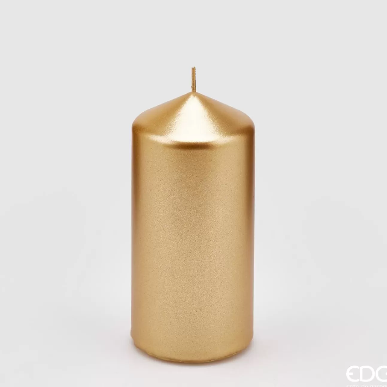 * Addobbi Di Natale | Candela Moccolo H.15 D.6,8Cm Oro