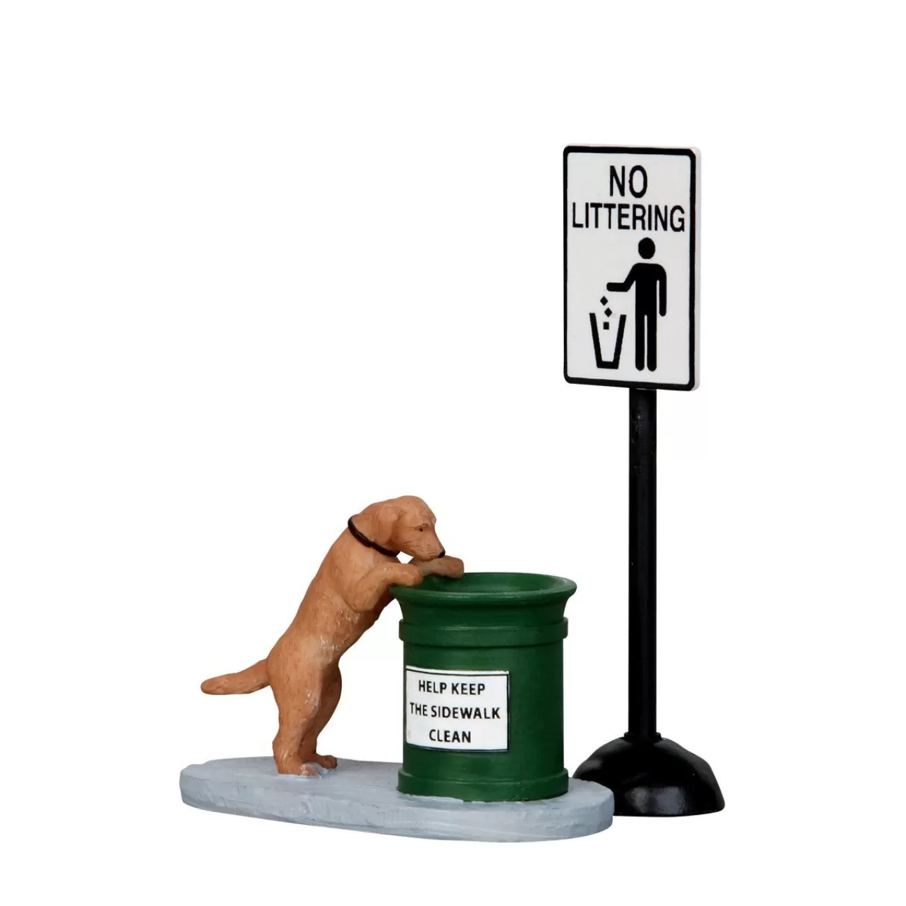 LEMAX Lemax | Cane Curioso - No Littering, Set Of 2