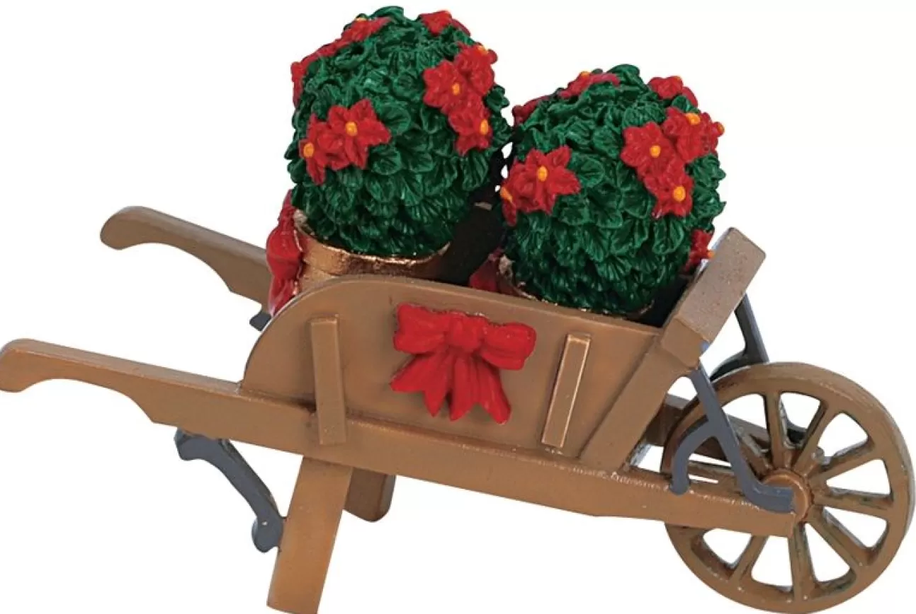 LEMAX Lemax | Carriola - Wheelbarrow With Poinsettias