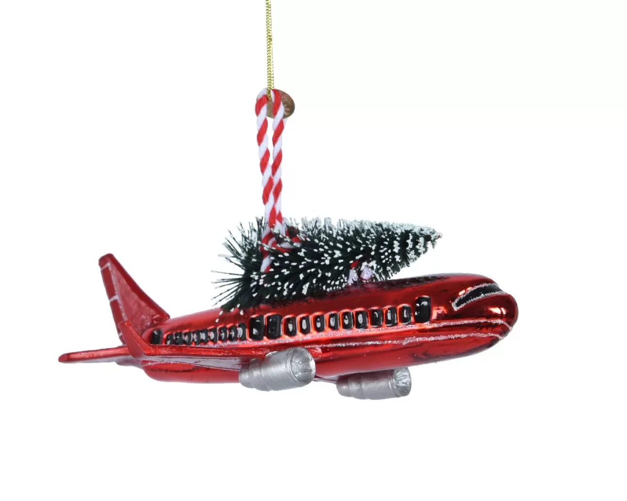 * Addobbi Di Natale | Ciondolo Natalizio Aereo Con Albero Di Natale 15,9Cm