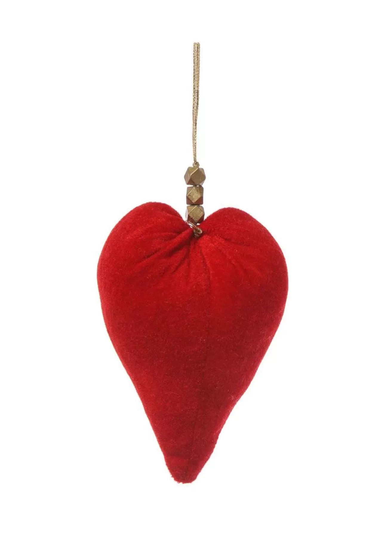 * Addobbi Di Natale | Cuore Velluto Appendibile 18Cm Rosso