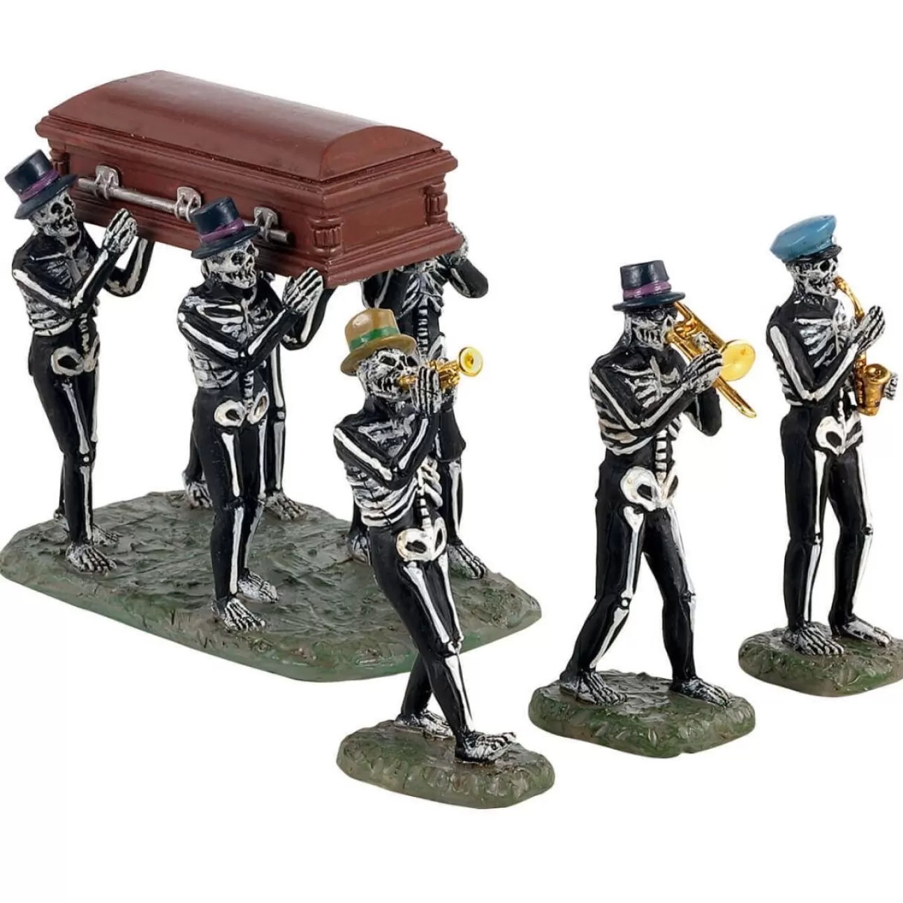 LEMAX Lemax | Funerale Jazz - Jazz Funeral, Set Of 4