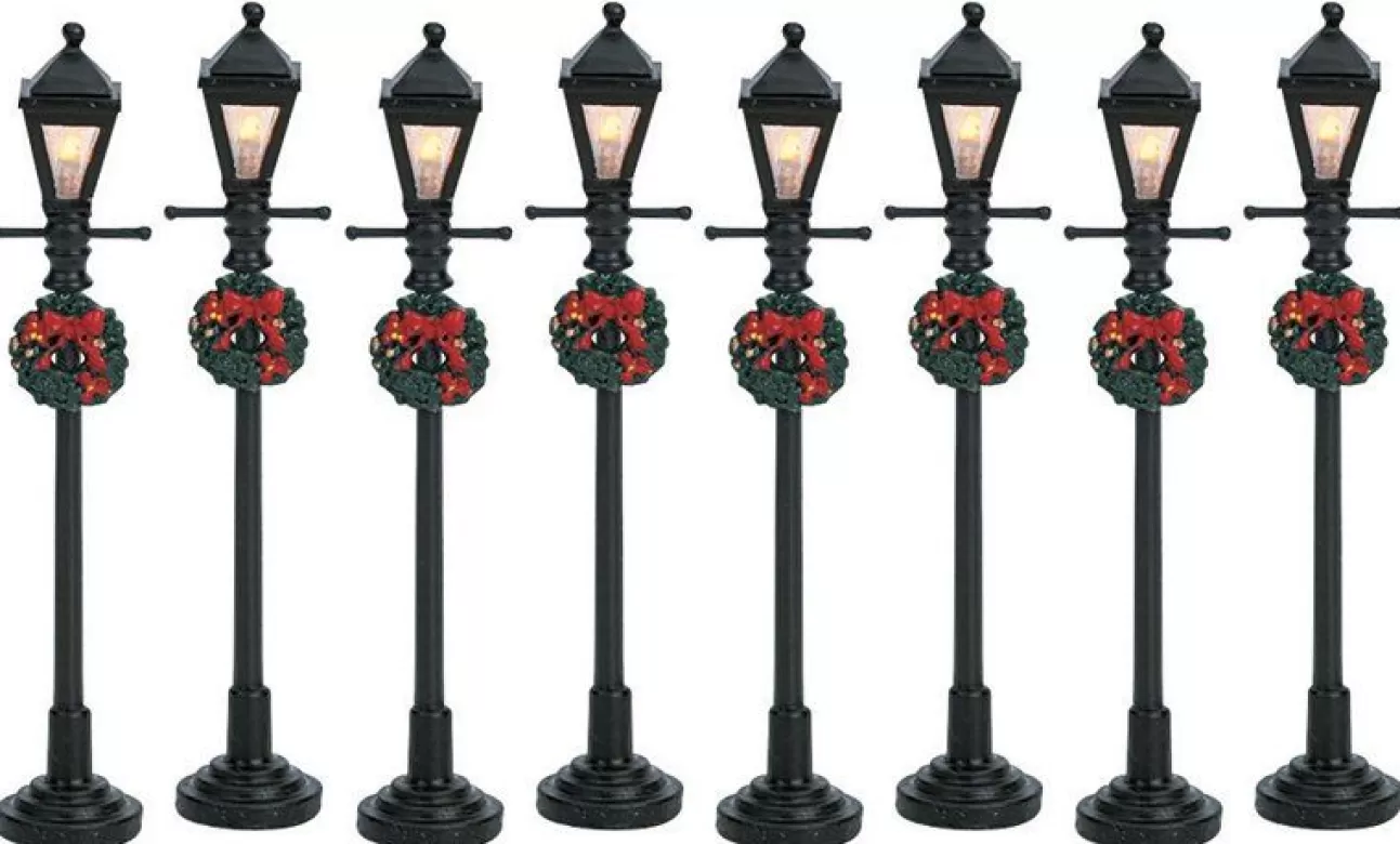 LEMAX Lemax | Lampioni A Gas Lantern Street Lamp, Set Of 8