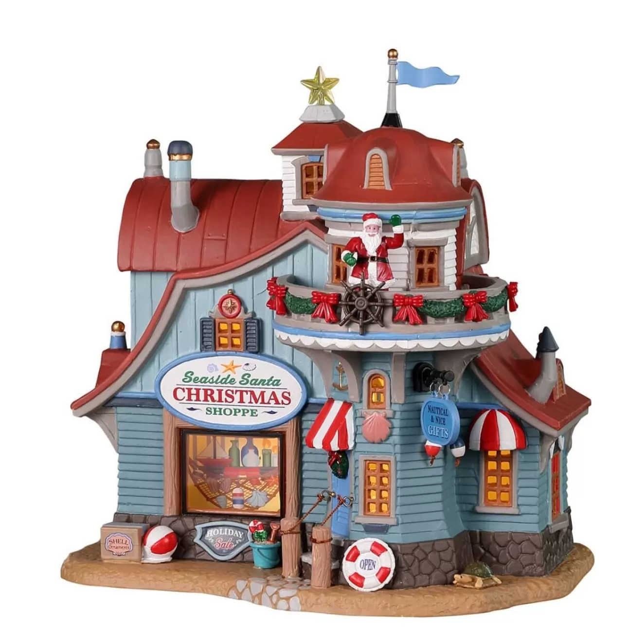 LEMAX Lemax | Negozio Natalizio - Seaside Santa Christmas Shoppe