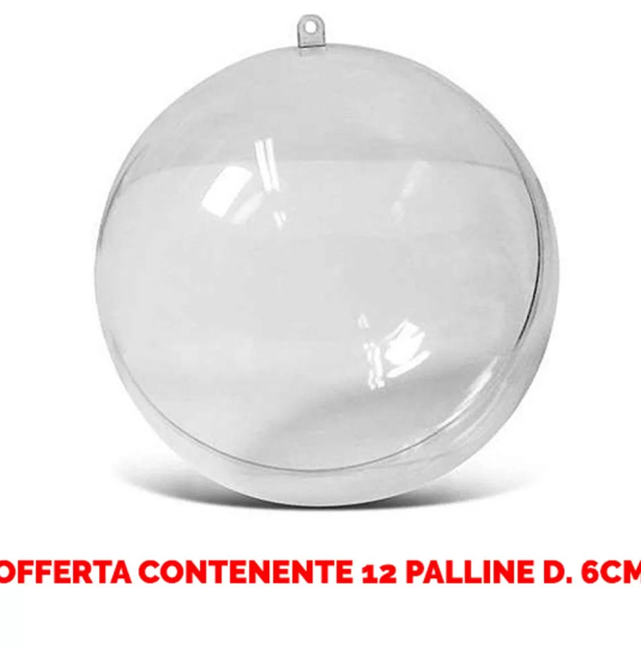 * Addobbi Di Natale | Offerta 12 Palline In Plexiglass Divisibile O6Cm