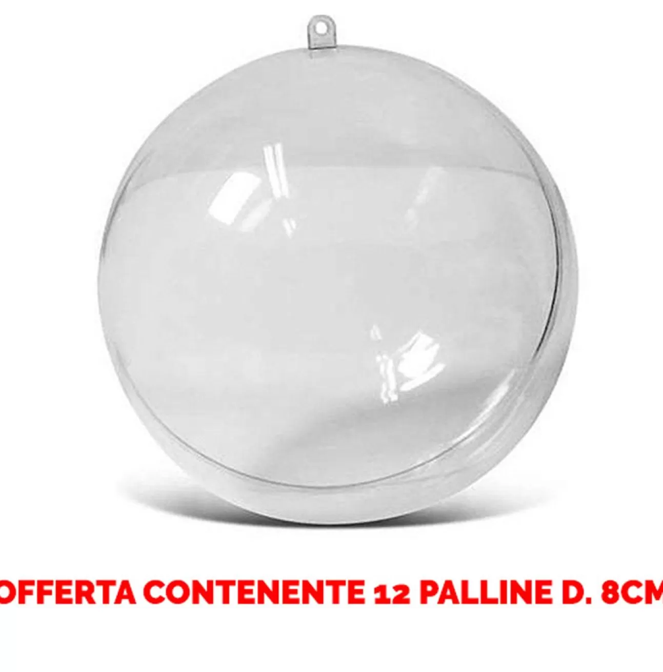 * Addobbi Di Natale | Offerta 12 Palline In Plexiglass Divisibile O8Cm