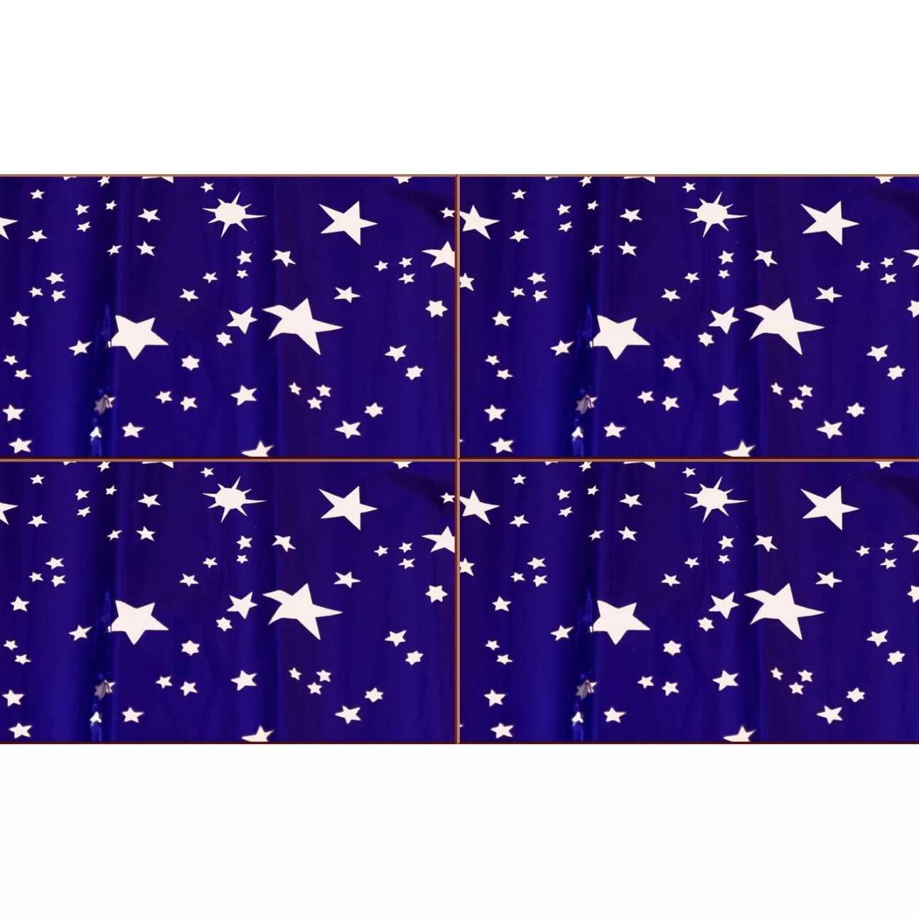 * Mondo Presepistica | Offerta 4 Rotoli Carta Cielo Metallizzata Stelle Argento 70X100Cm