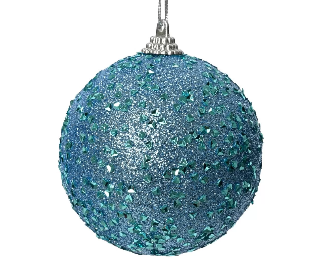 * Addobbi Di Natale | Pallina Di Natale D.8Cm Sugar Blue Con Glitter