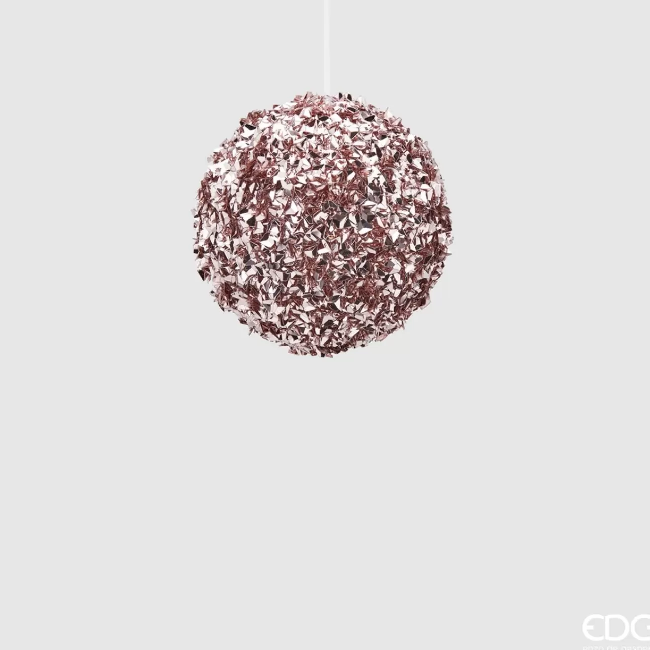 * Addobbi Di Natale | Pallina Rosa Con Glitter 10Cm