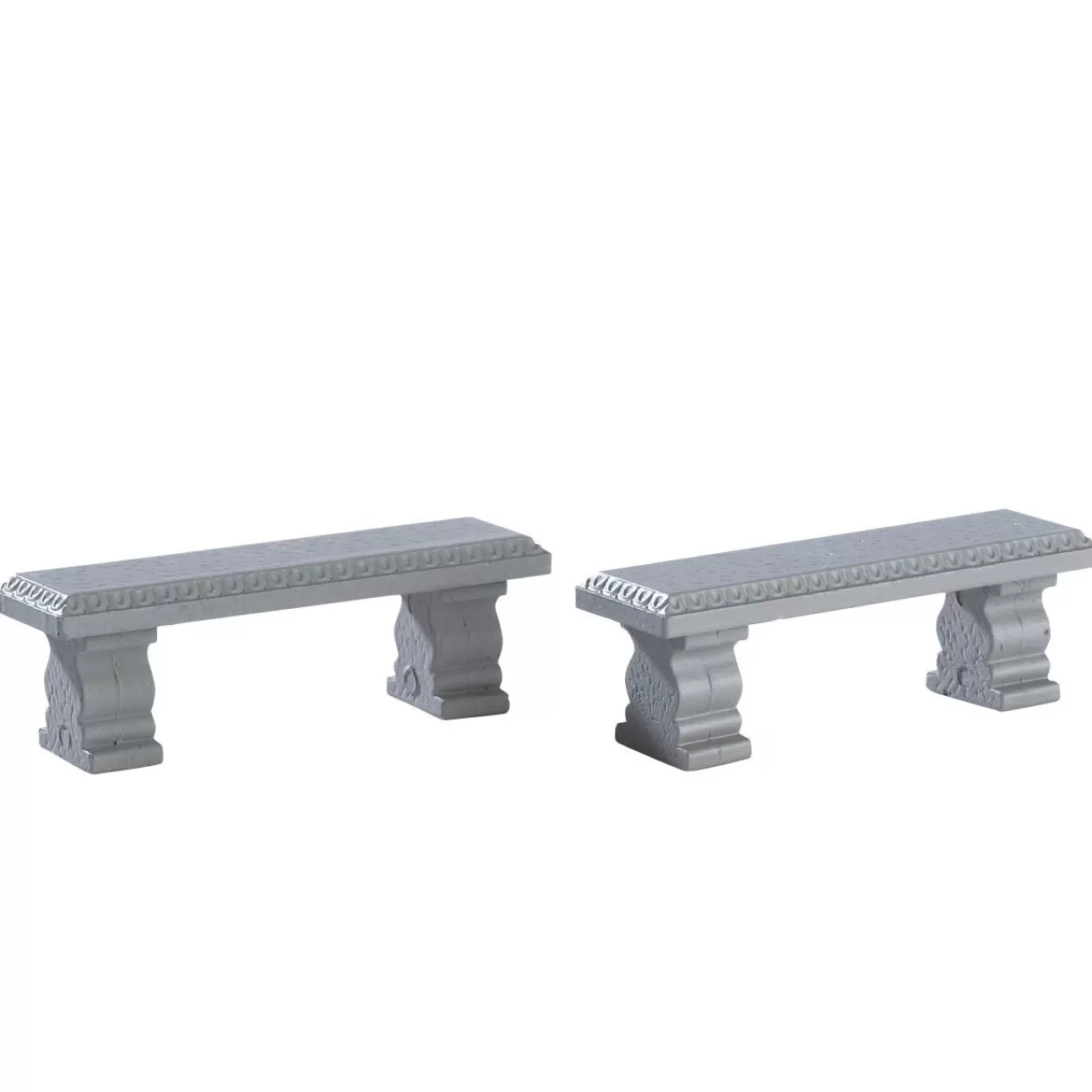 LEMAX Lemax | Panca In Pietra - Plaza Bench, Set Da 2