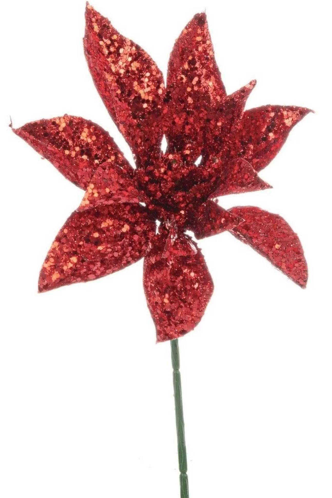 * Addobbi Di Natale | Pick Poinsettia Rossa H22,5Cm