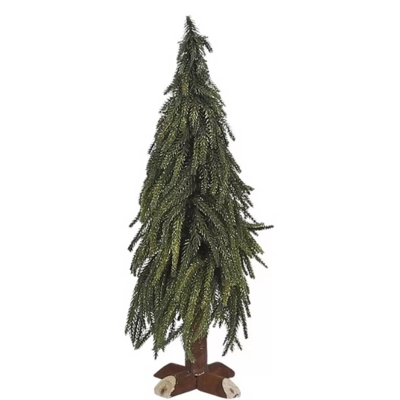 * Alberi Di Natale | Pinetto Verde Glitter 45Cm Con Base