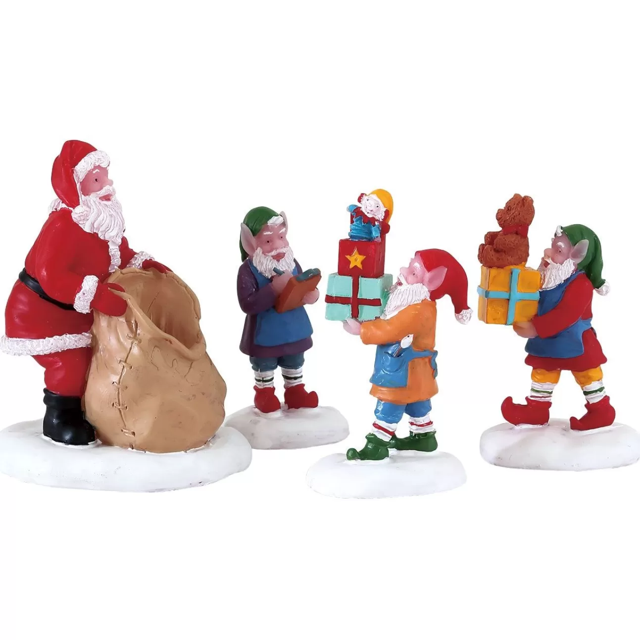 LEMAX Lemax | Preparando I Regali - Present Procession, Set Of 4