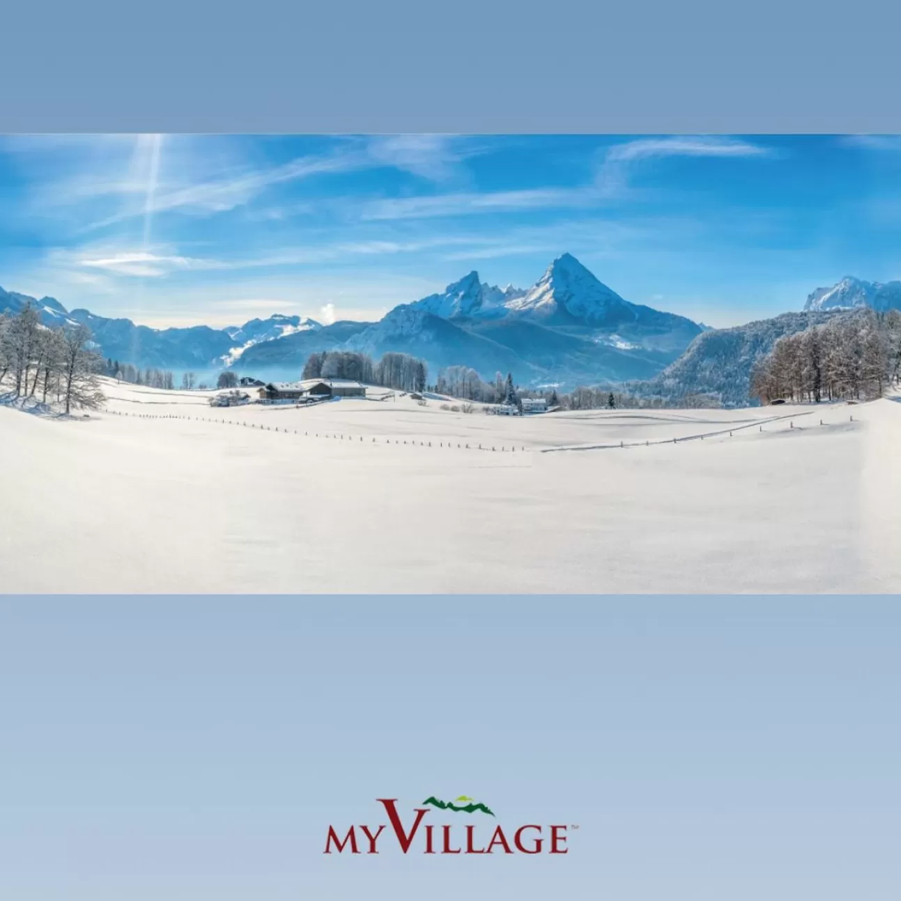 MYVILLAGE Mondo Presepistica | Sfondo Poster Alpi 150X75Cm