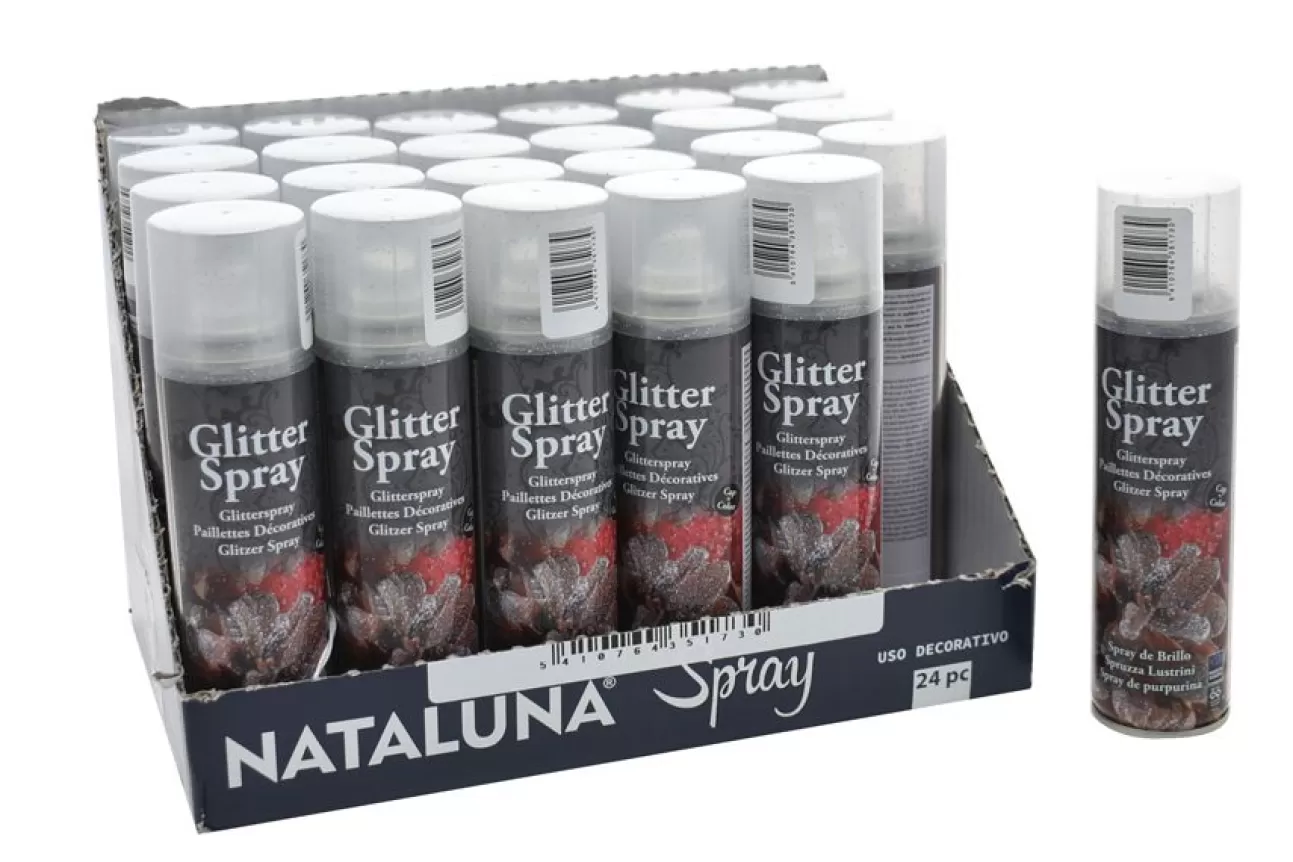 * Addobbi Di Natale | Spray Natalizio Glitter Argento 100Ml