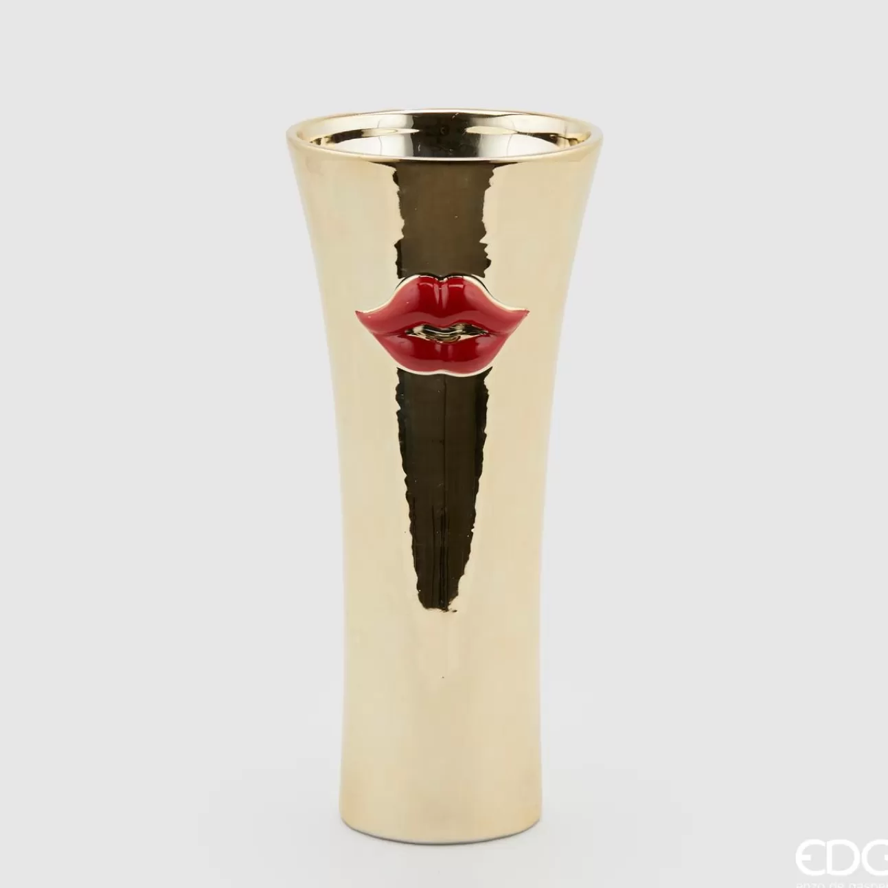 * Addobbi Di Natale | Vaso Kiss Concavo Oro 13Xh30Cm