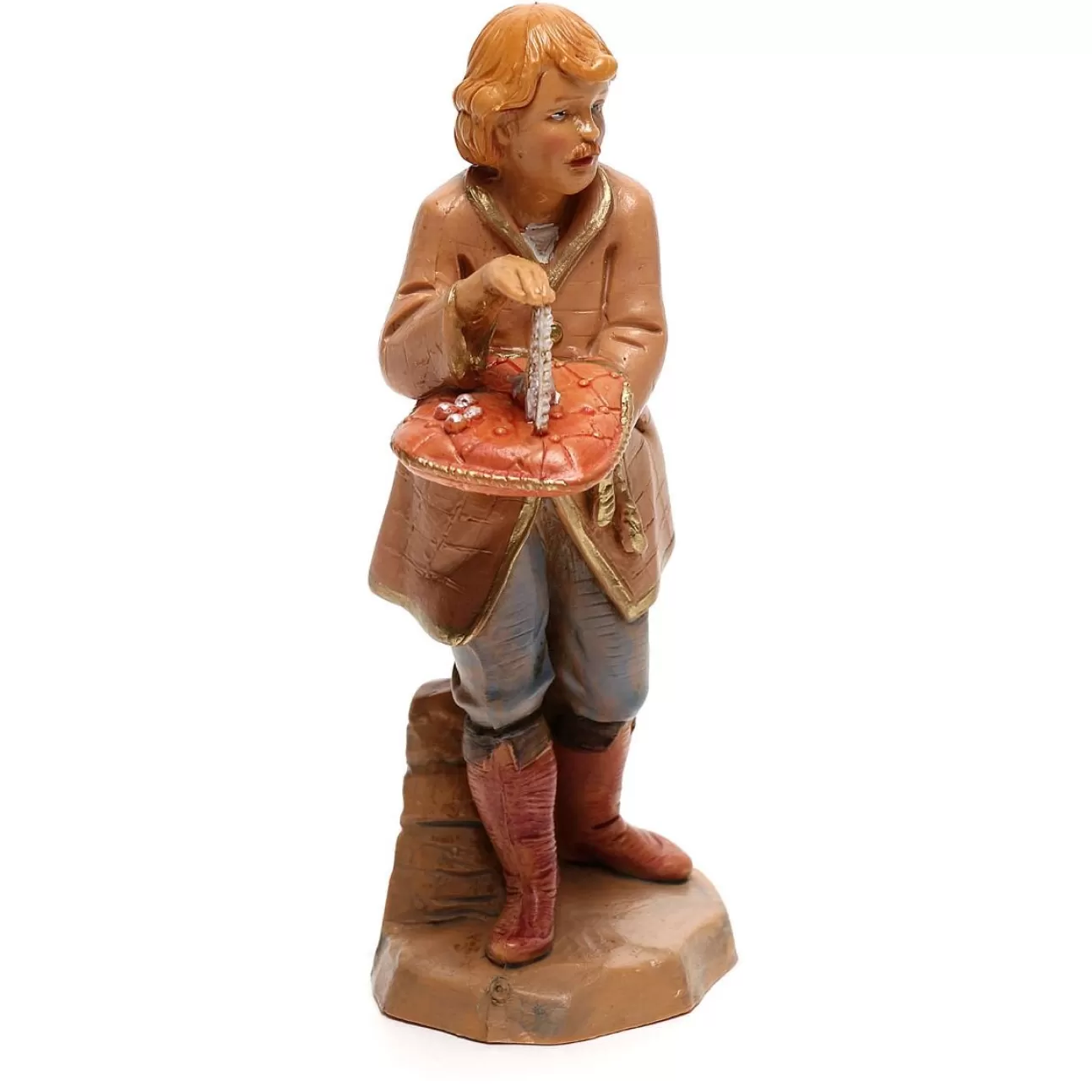 FONTANINI Mondo Presepistica | Venditore Di Gioielli12Cm Statuetta In Resina