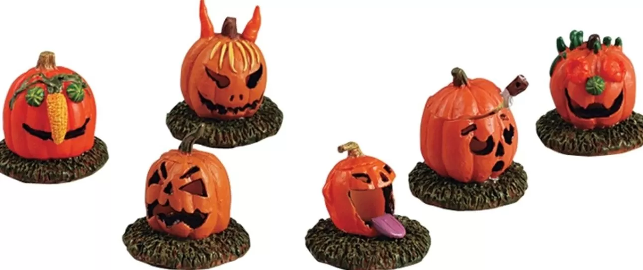 LEMAX Lemax | Zucche Terrificanti - Pumpkin People, Set Of 6